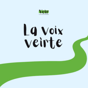 Logo du podcast consacré au jardinage et à l'écologie, Veìr Magazine. 